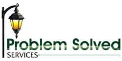 Problem Solved Services logo with lamppost