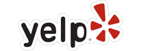 Yelp logo with red starburst icon